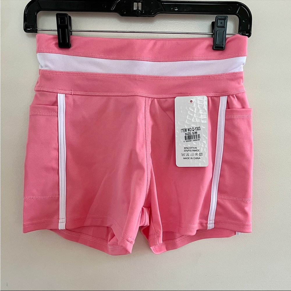 Bright Coral Pink Athletic Shorts